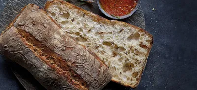 Ciabatta z chia i ziarnem prosa